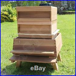 WBC Beehive Cedar Hive 3 Lifts Porch 2 Super 1 Brood Gabled Roof Beekeeping 267