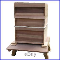 WBC Beehive Cedar Hive 3 Lifts Porch 2 Super 1 Brood Gabled Roof Beekeeping 267