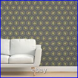 Wallpaper Roll Bee Hive Hives Yellow Modern Nursery Bumble 24in x 27ft