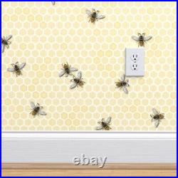 Wallpaper Roll Honeybee Summer Bee Honey Honeycomb Beehive 24in x 27ft