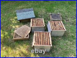 Warre bee hive. Three box modified design with extra thick walls, complete hive