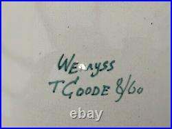 Wemyss pottery, T Goode & Co signed Beehive tray 7.5 sq. Early 20th C