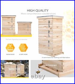 Wooden 4-Tier Langstroth Beehive Box, Beehives Hive Equipment