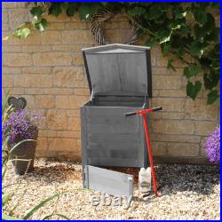 Wooden Beehive Compost Bin 288L with Lid & Access Hatch Grey