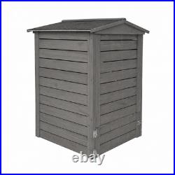 Wooden Beehive Compost Bin 288L with Lid & Access Hatch Grey