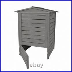 Wooden Beehive Compost Bin 288L with Lid & Access Hatch Grey