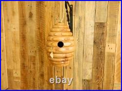 Wooden Bird House Nesting Box Round Bee Hive