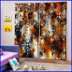 Yellow dense hive of cute bees Printing 3D Blockout Curtains Fabric Window
