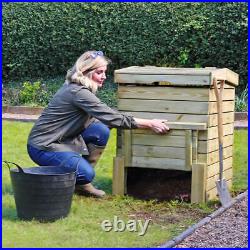 Zest Eco Hive Wooden Composter Compost Bin Beehive Garden Waste